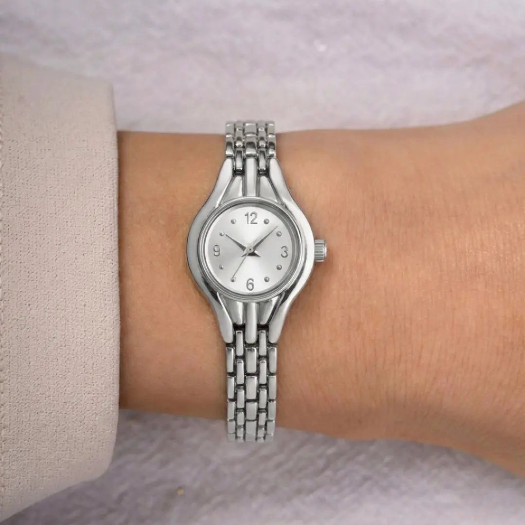 Orologio donna argento elegante quadrante piccolo vintage – Bianca Elarie Milano