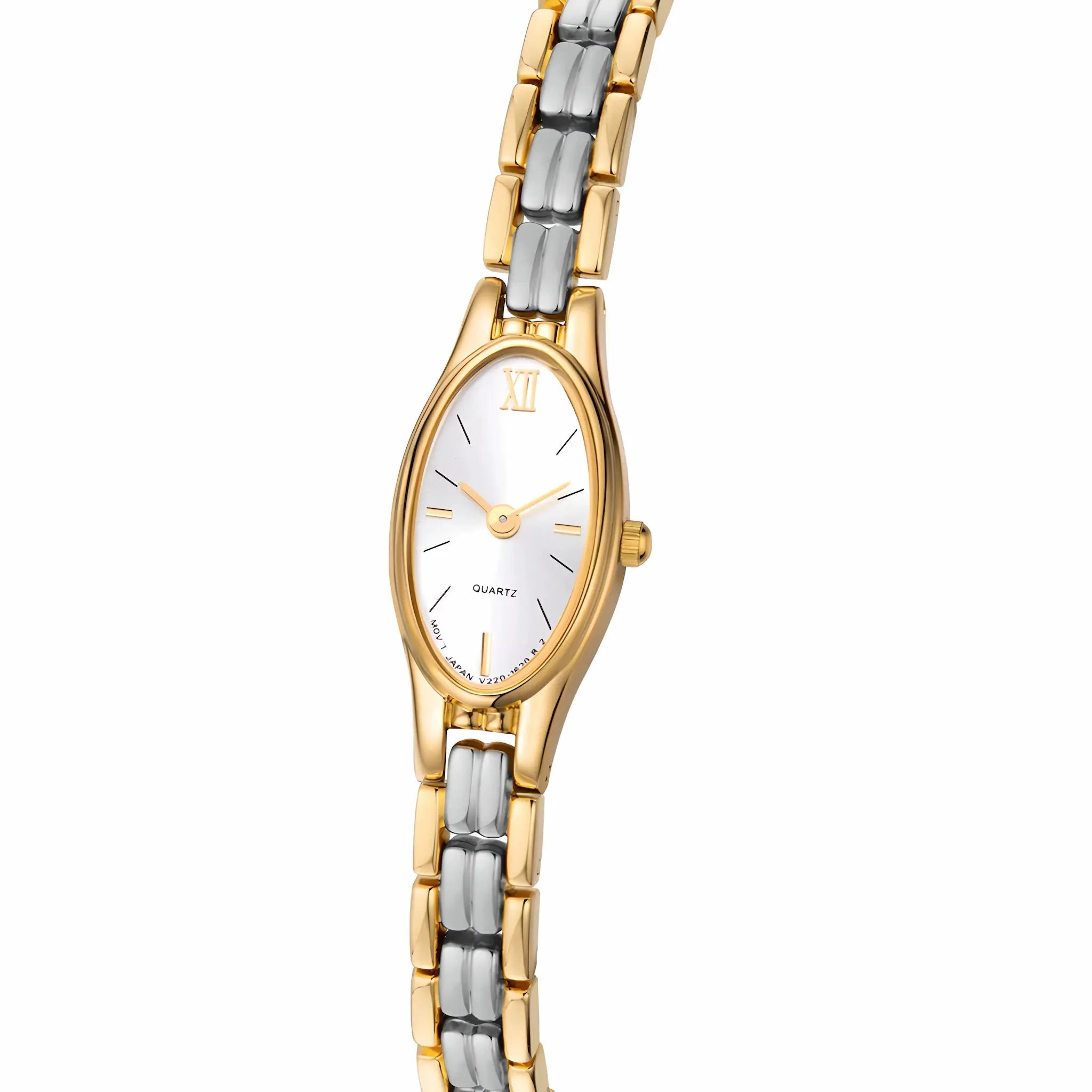 Orologio oro 18k bicolore elegante con dettagli argento – Elarie Milano